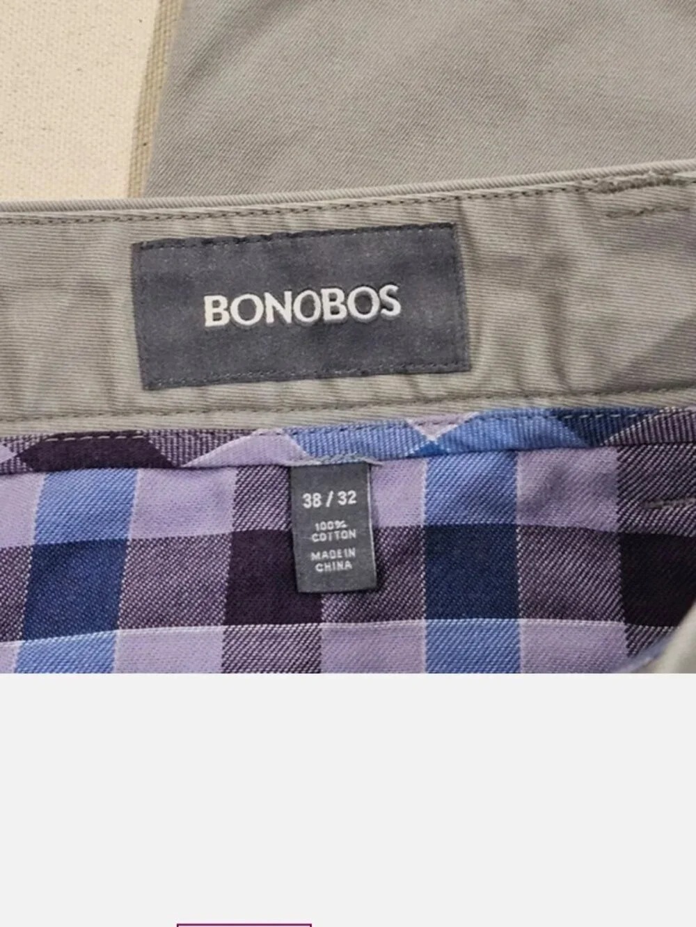 Bonobos Straight Fit Chino 38/32